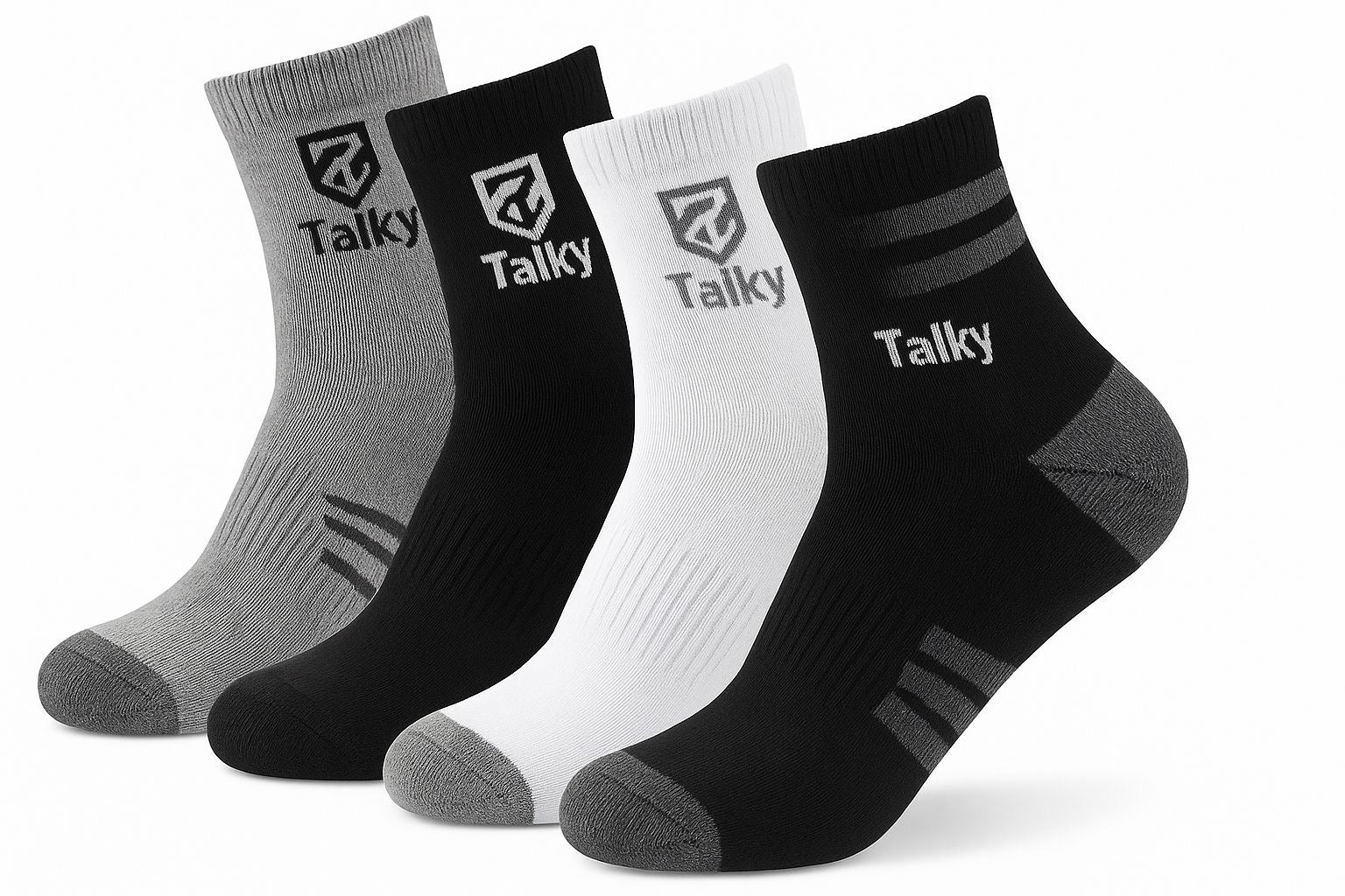 Men's Cotton Full Cushion Socks, 4 Pairs